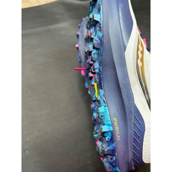 Womens Saucony Peregrine 12 Trail Running Shoes 8.5 Prospect Glass Navy/Pink - Picture 10 of 10